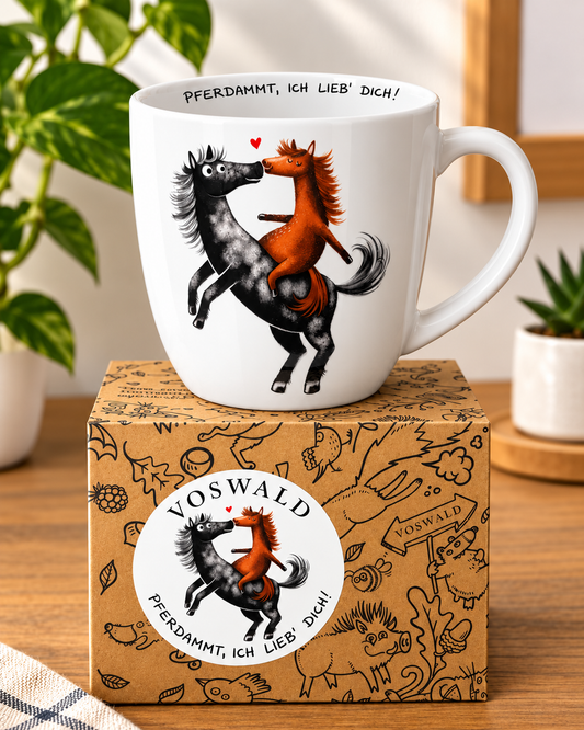 Tasse »Pferdammt, ich lieb' dich!«